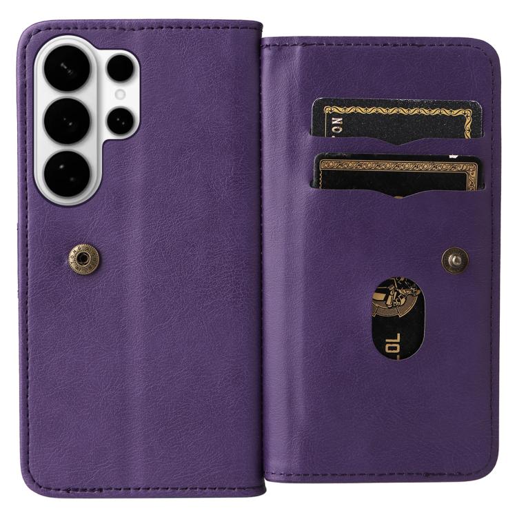 For Galaxy S26 Ultra 5G Multi-Function Wallet 10 Card Slots Leather Phone Case