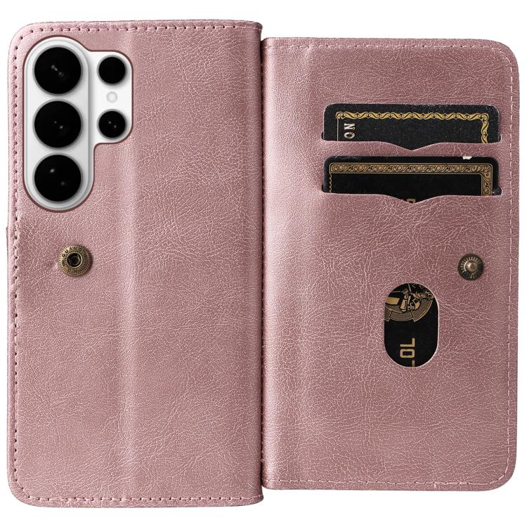 For Galaxy S26 Ultra 5G Multi-Function Wallet 10 Card Slots Leather Phone Case