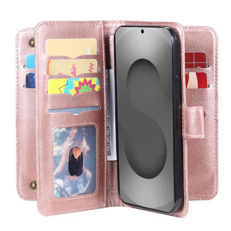 For Galaxy S26 Ultra 5G Multi-Function Wallet 10 Card Slots Leather Phone Case