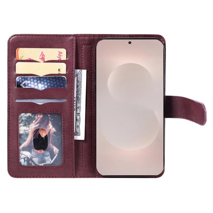 For Galaxy S26 Edge 5G Multi-Function Wallet 10 Card Slots Leather Phone Case