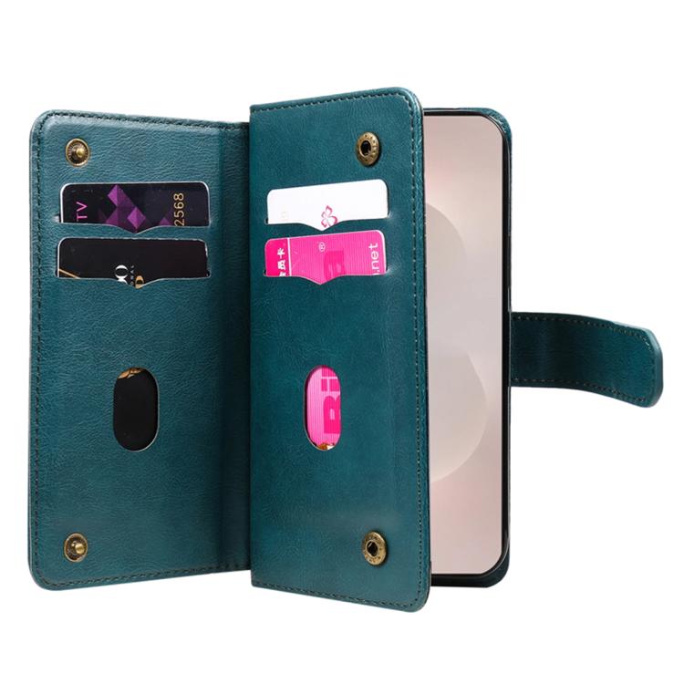For Galaxy S26 Edge 5G Multi-Function Wallet 10 Card Slots Leather Phone Case