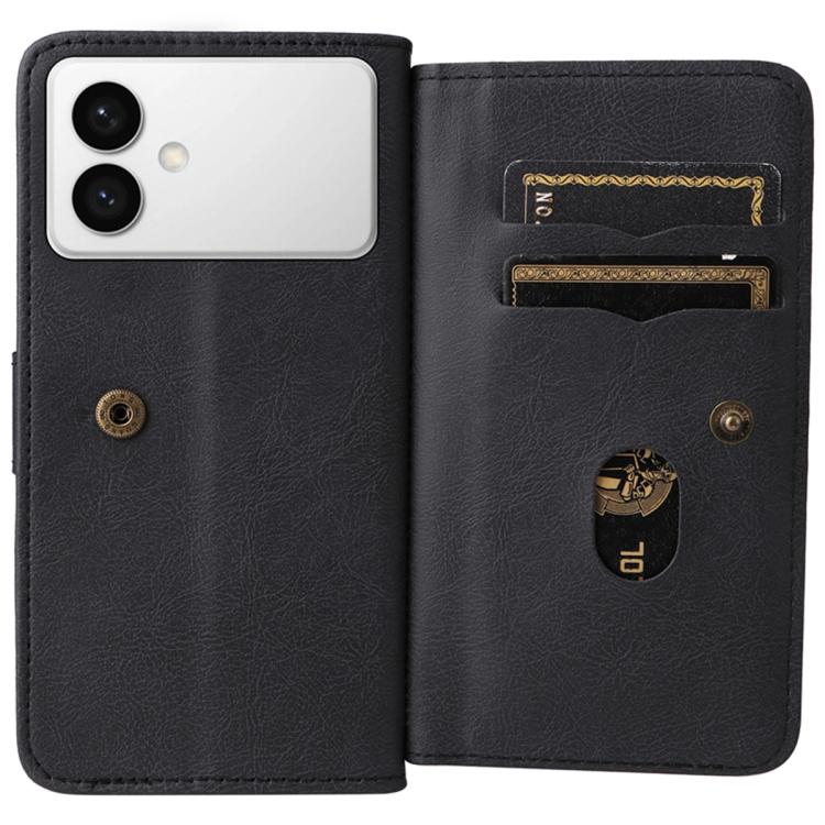For Galaxy S26 Edge 5G Multi-Function Wallet 10 Card Slots Leather Phone Case