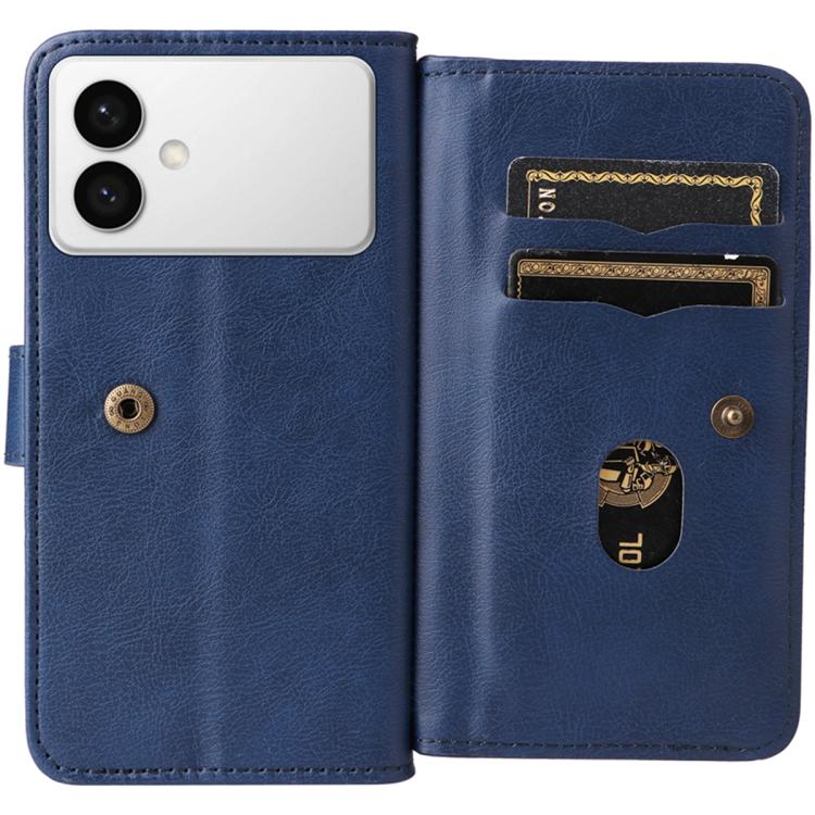 For Galaxy S26 Edge 5G Multi-Function Wallet 10 Card Slots Leather Phone Case