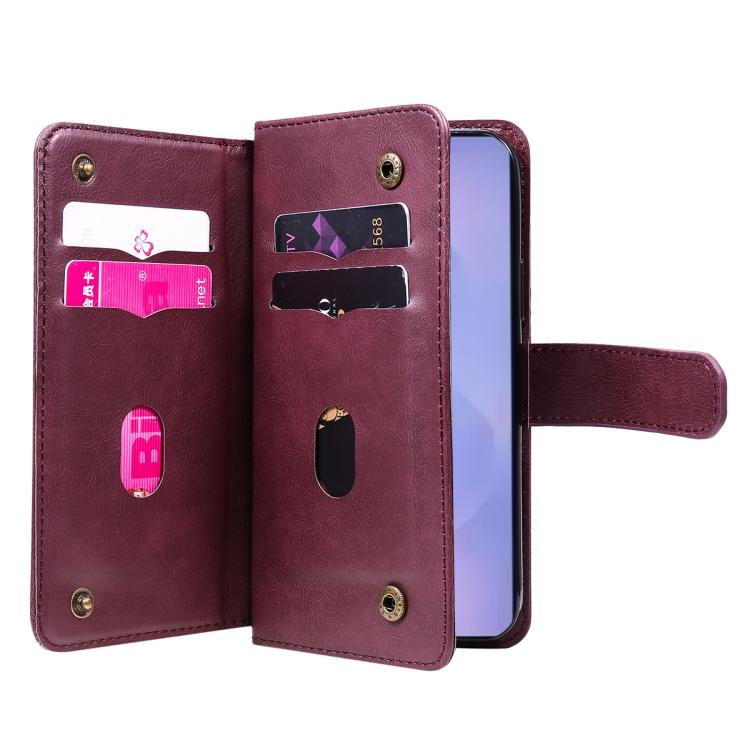 For Galaxy S26 5G Multi-Function Wallet 10 Card Slots Leather Phone Case