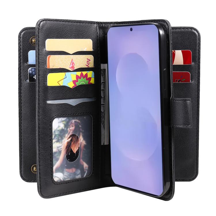 For Galaxy S26 5G Multi-Function Wallet 10 Card Slots Leather Phone Case