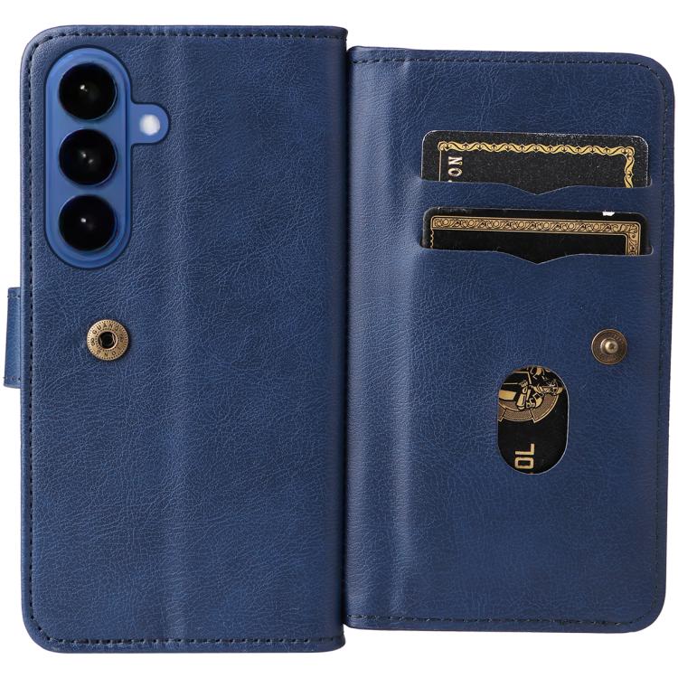 For Galaxy S26 5G Multi-Function Wallet 10 Card Slots Leather Phone Case