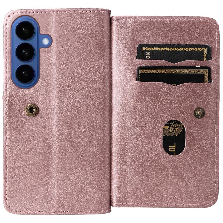 For Galaxy S26 5G Multi-Function Wallet 10 Card Slots Leather Phone Case