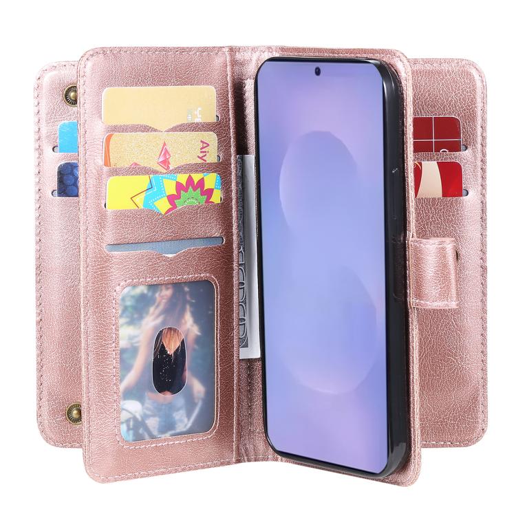 For Galaxy S26 5G Multi-Function Wallet 10 Card Slots Leather Phone Case
