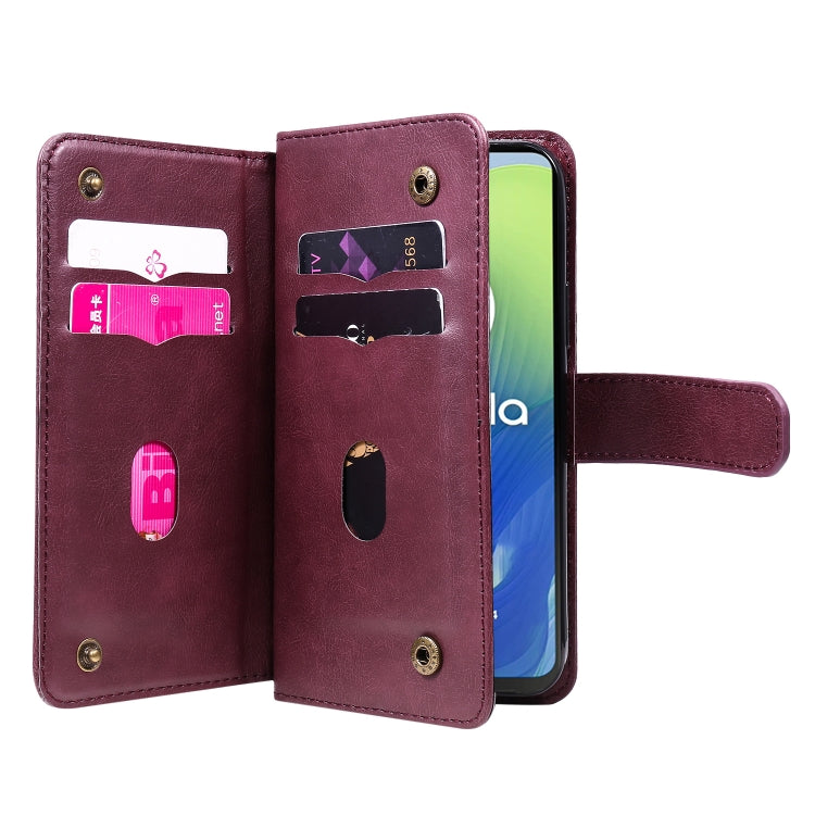 For Motorola Moto G04 / G24 Multi-Function Wallet 10 Card Slots Leather Phone Case