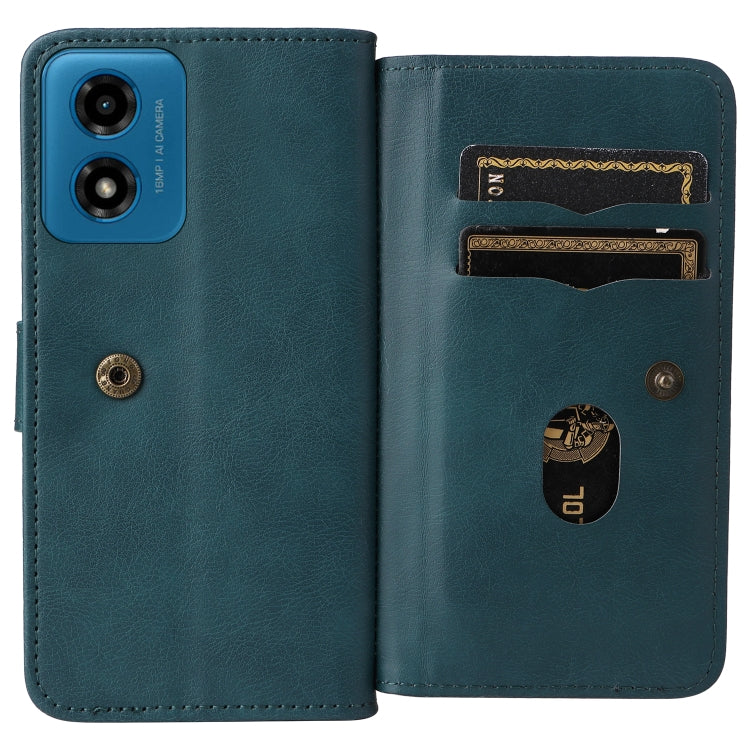 For Motorola Moto G04 / G24 Multi-Function Wallet 10 Card Slots Leather Phone Case