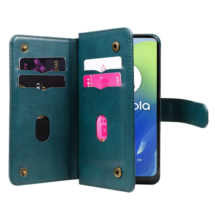 For Motorola Moto G04 / G24 Multi-Function Wallet 10 Card Slots Leather Phone Case