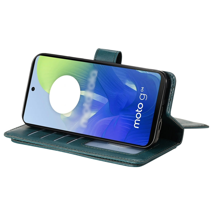For Motorola Moto G04 / G24 Multi-Function Wallet 10 Card Slots Leather Phone Case