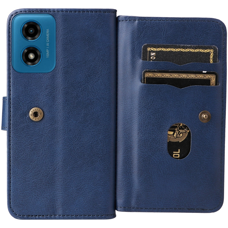 For Motorola Moto G04 / G24 Multi-Function Wallet 10 Card Slots Leather Phone Case