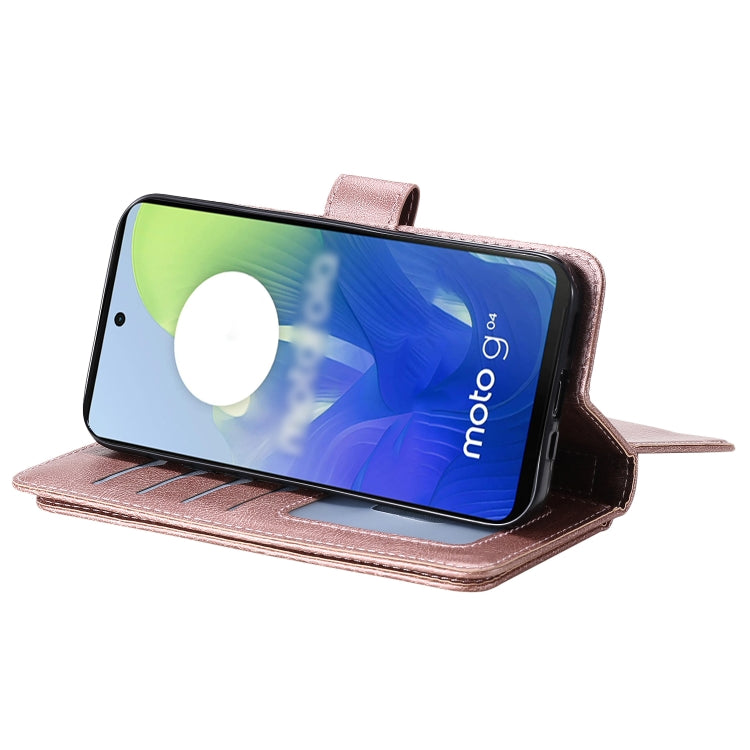 For Motorola Moto G04 / G24 Multi-Function Wallet 10 Card Slots Leather Phone Case