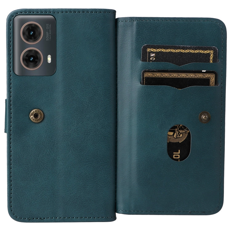 For Motorola Moto G85 Multi-Function Wallet 10 Card Slots Leather Phone Case