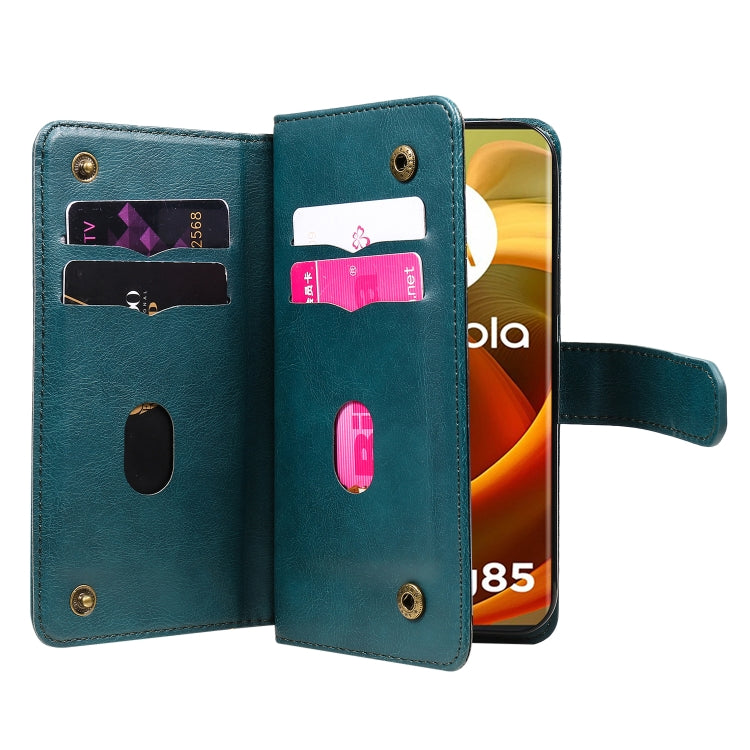 For Motorola Moto G85 Multi-Function Wallet 10 Card Slots Leather Phone Case
