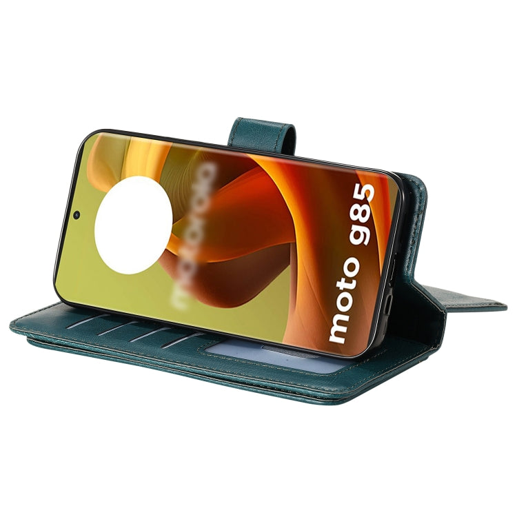 For Motorola Moto G85 Multi-Function Wallet 10 Card Slots Leather Phone Case