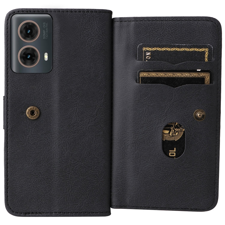 For Motorola Moto G85 Multi-Function Wallet 10 Card Slots Leather Phone Case