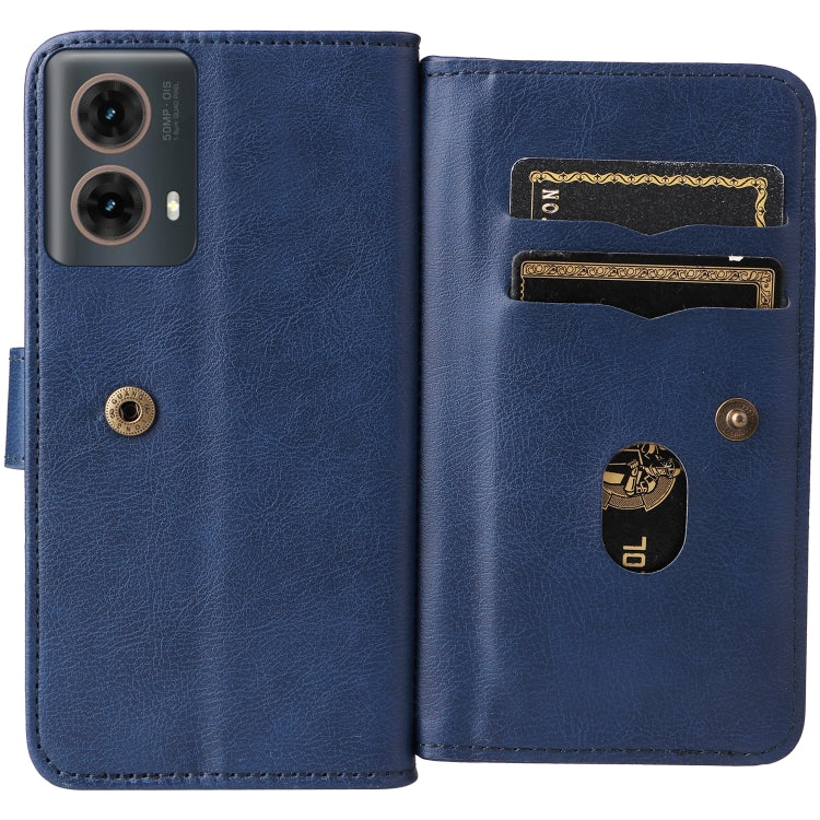 For Motorola Moto G85 Multi-Function Wallet 10 Card Slots Leather Phone Case