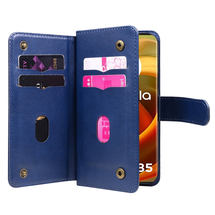 For Motorola Moto G85 Multi-Function Wallet 10 Card Slots Leather Phone Case