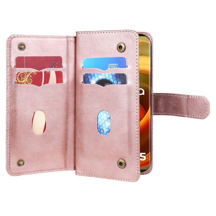 For Motorola Moto G85 Multi-Function Wallet 10 Card Slots Leather Phone Case