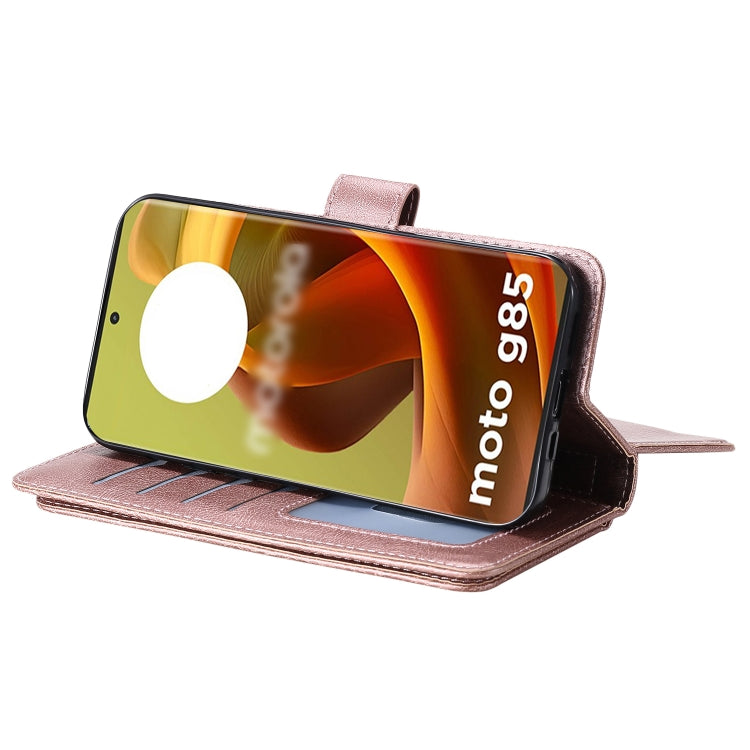 For Motorola Moto G85 Multi-Function Wallet 10 Card Slots Leather Phone Case