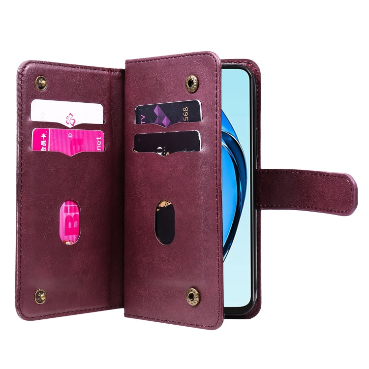 For OPPO A60 4G Multi-Function Wallet 10 Card Slots Leather Phone Case