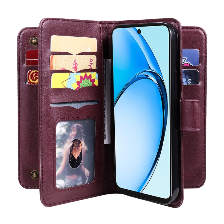 For OPPO A60 4G Multi-Function Wallet 10 Card Slots Leather Phone Case