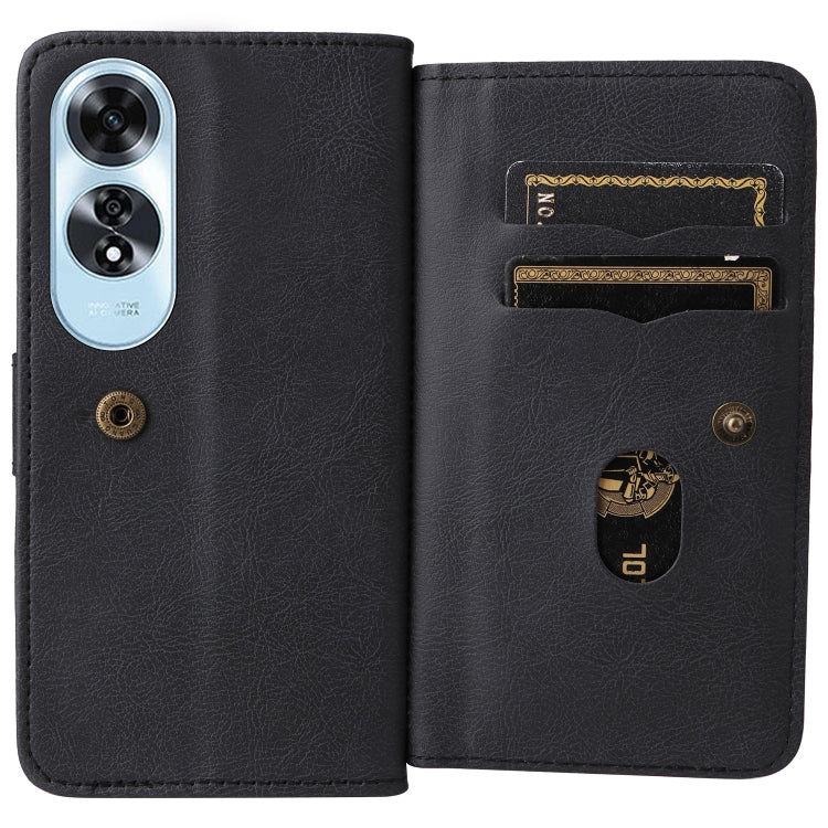 For OPPO A60 4G Multi-Function Wallet 10 Card Slots Leather Phone Case