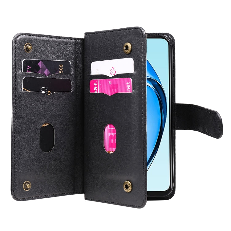 For OPPO A60 4G Multi-Function Wallet 10 Card Slots Leather Phone Case