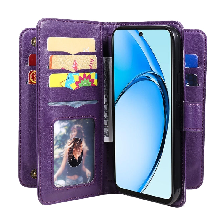 For OPPO A60 4G Multi-Function Wallet 10 Card Slots Leather Phone Case