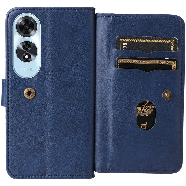 For OPPO A60 4G Multi-Function Wallet 10 Card Slots Leather Phone Case