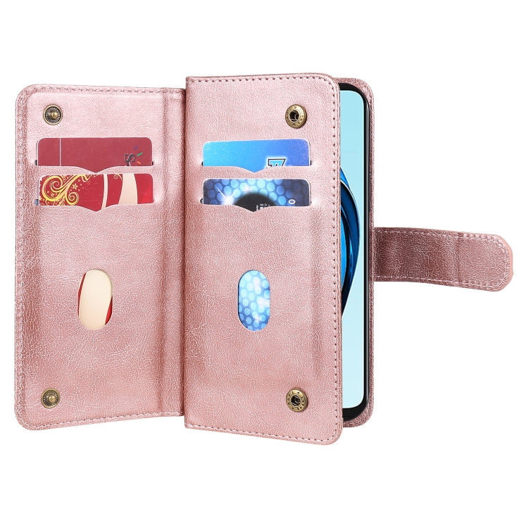 For OPPO A60 4G Multi-Function Wallet 10 Card Slots Leather Phone Case