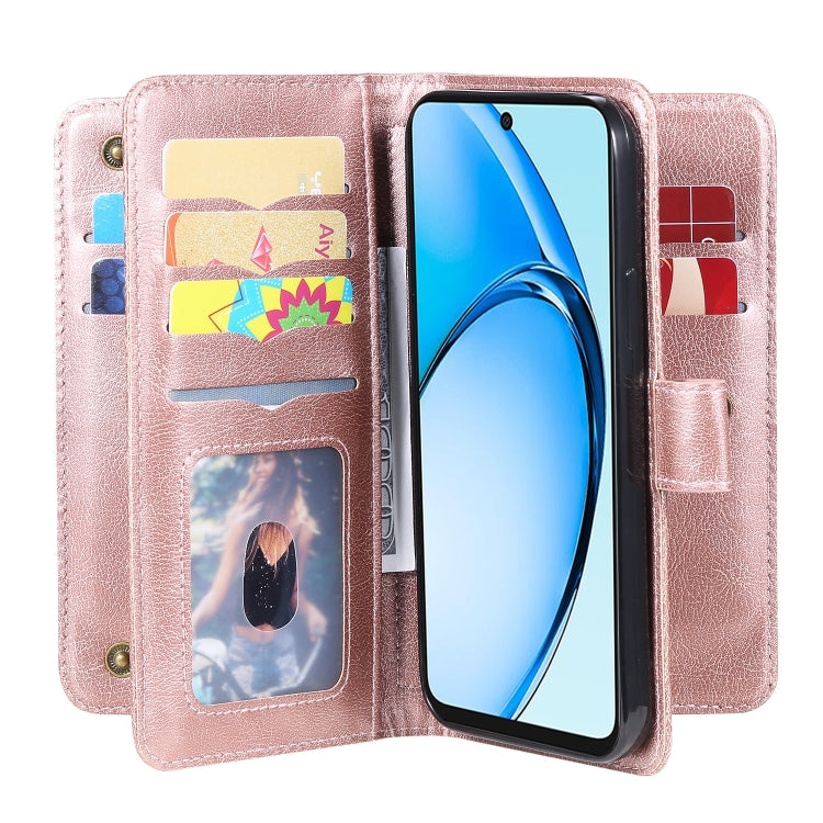 For OPPO A60 4G Multi-Function Wallet 10 Card Slots Leather Phone Case