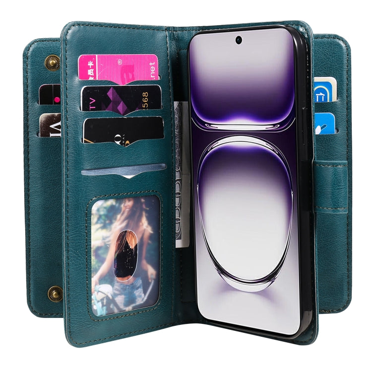 For OPPO Reno12 5G Global Multi-Function Wallet 10 Card Slots Leather Phone Case