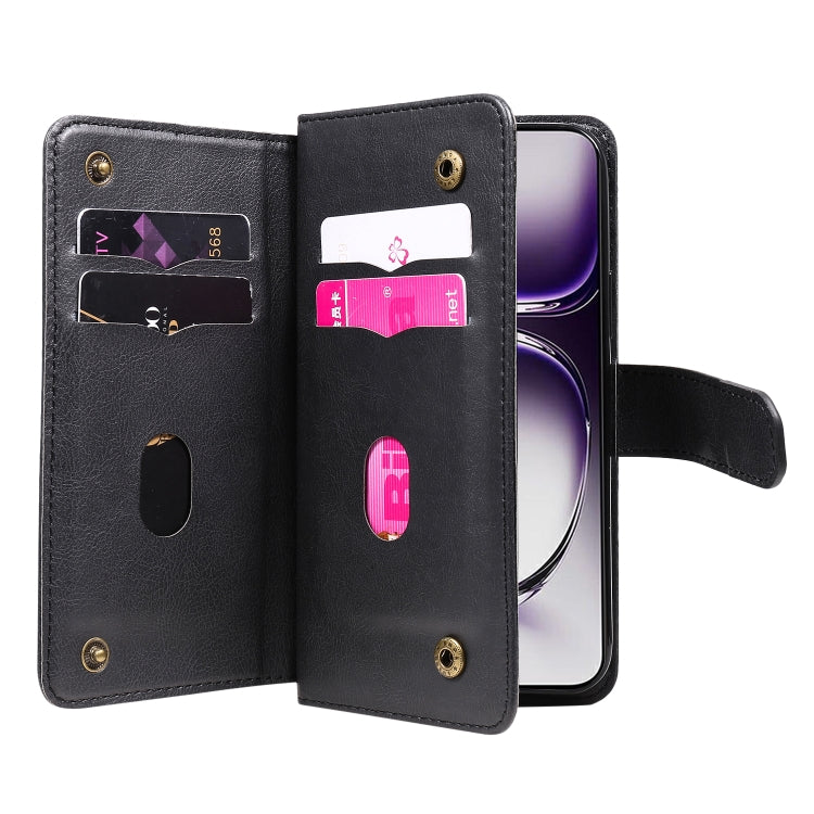 For OPPO Reno12 5G Global Multi-Function Wallet 10 Card Slots Leather Phone Case