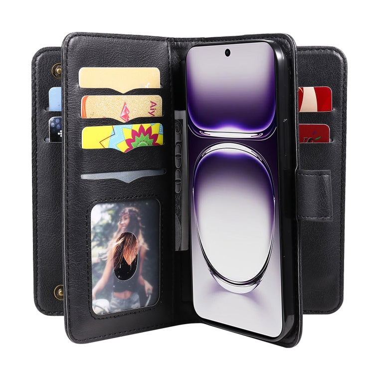 For OPPO Reno12 5G Global Multi-Function Wallet 10 Card Slots Leather Phone Case