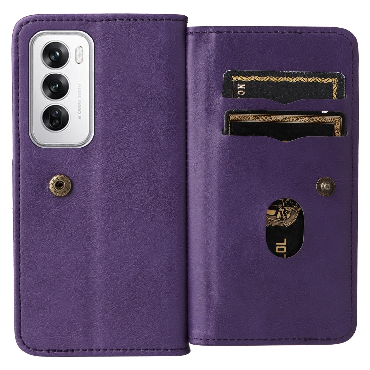 For OPPO Reno12 5G Global Multi-Function Wallet 10 Card Slots Leather Phone Case