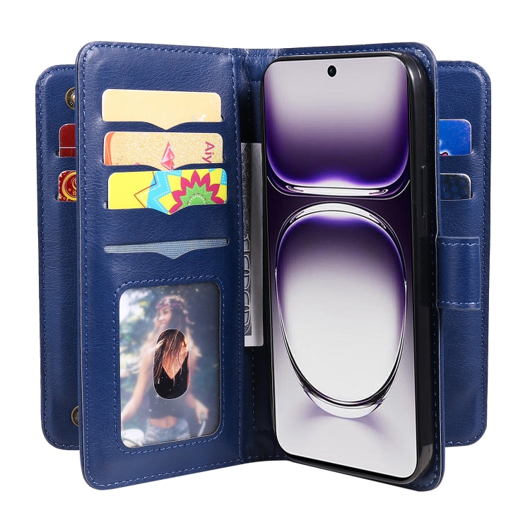 For OPPO Reno12 5G Global Multi-Function Wallet 10 Card Slots Leather Phone Case