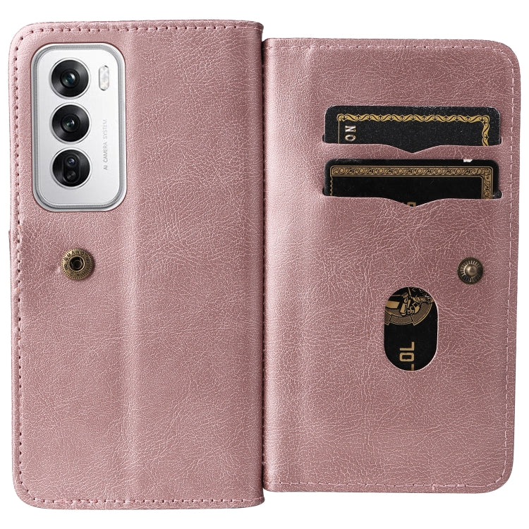For OPPO Reno12 5G Global Multi-Function Wallet 10 Card Slots Leather Phone Case