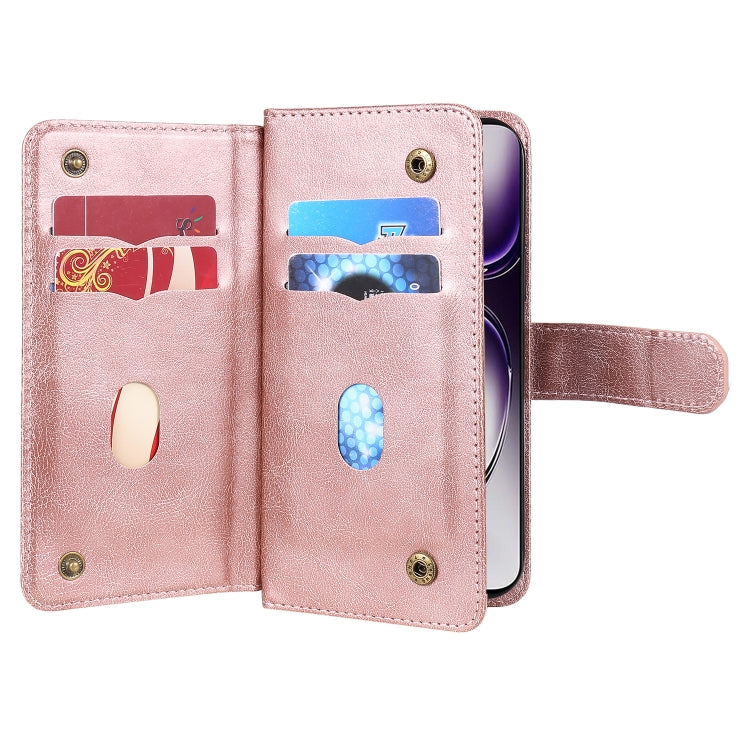 For OPPO Reno12 5G Global Multi-Function Wallet 10 Card Slots Leather Phone Case