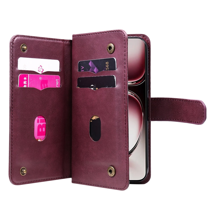 For OPPO Reno12 Pro Global Multi-Function Wallet 10 Card Slots Leather Phone Case