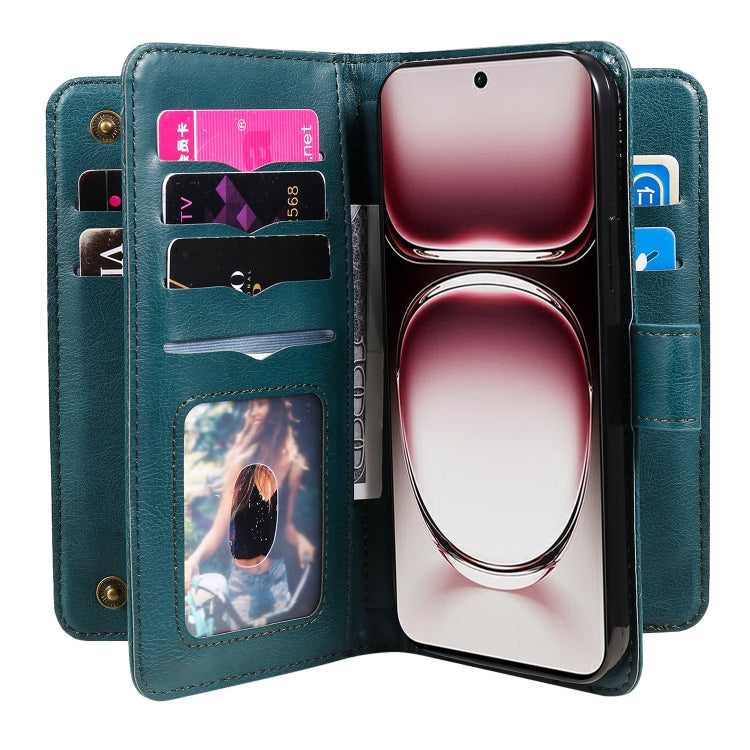 For OPPO Reno12 Pro Global Multi-Function Wallet 10 Card Slots Leather Phone Case