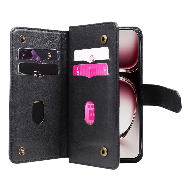 For OPPO Reno12 Pro Global Multi-Function Wallet 10 Card Slots Leather Phone Case