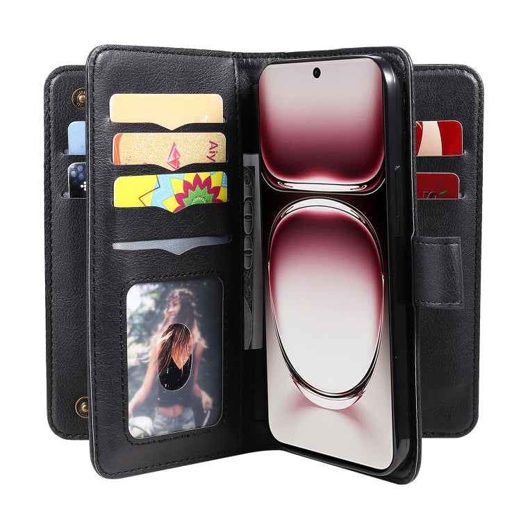For OPPO Reno12 Pro Global Multi-Function Wallet 10 Card Slots Leather Phone Case