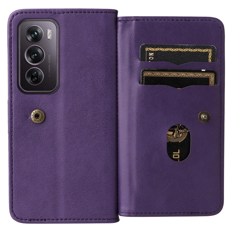 For OPPO Reno12 Pro Global Multi-Function Wallet 10 Card Slots Leather Phone Case