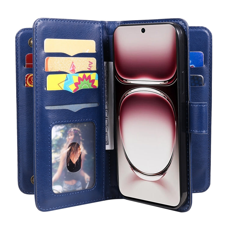 For OPPO Reno12 Pro Global Multi-Function Wallet 10 Card Slots Leather Phone Case