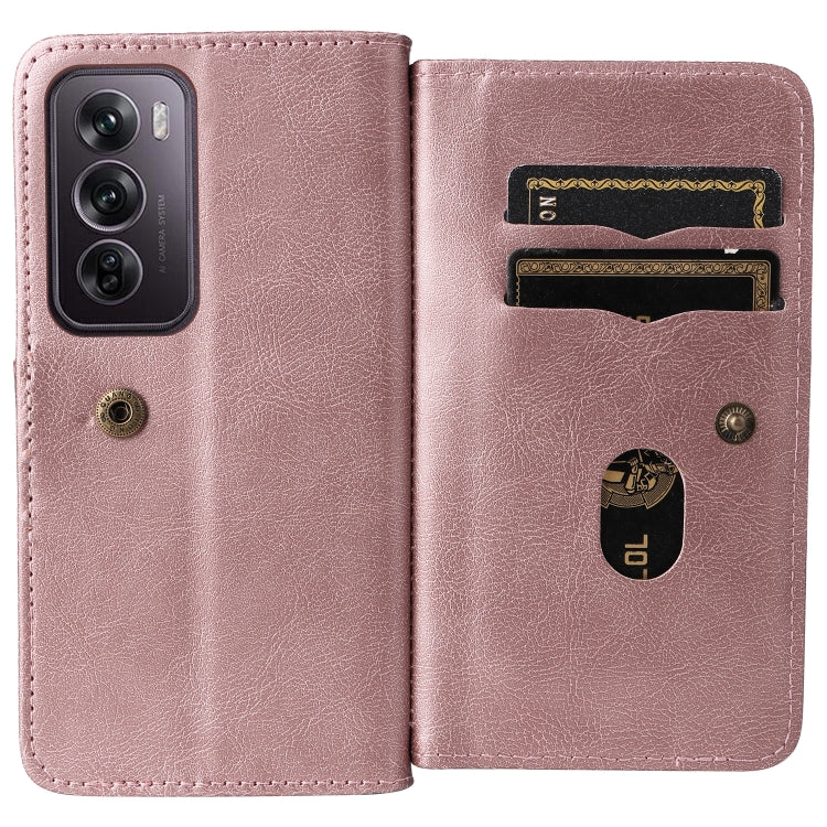 For OPPO Reno12 Pro Global Multi-Function Wallet 10 Card Slots Leather Phone Case