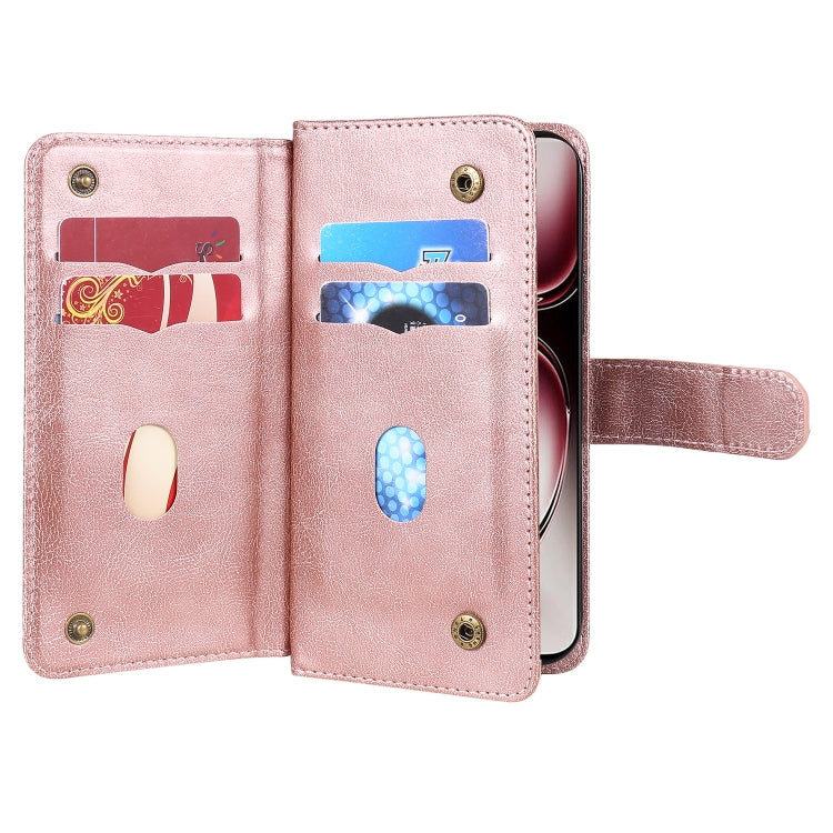 For OPPO Reno12 Pro Global Multi-Function Wallet 10 Card Slots Leather Phone Case