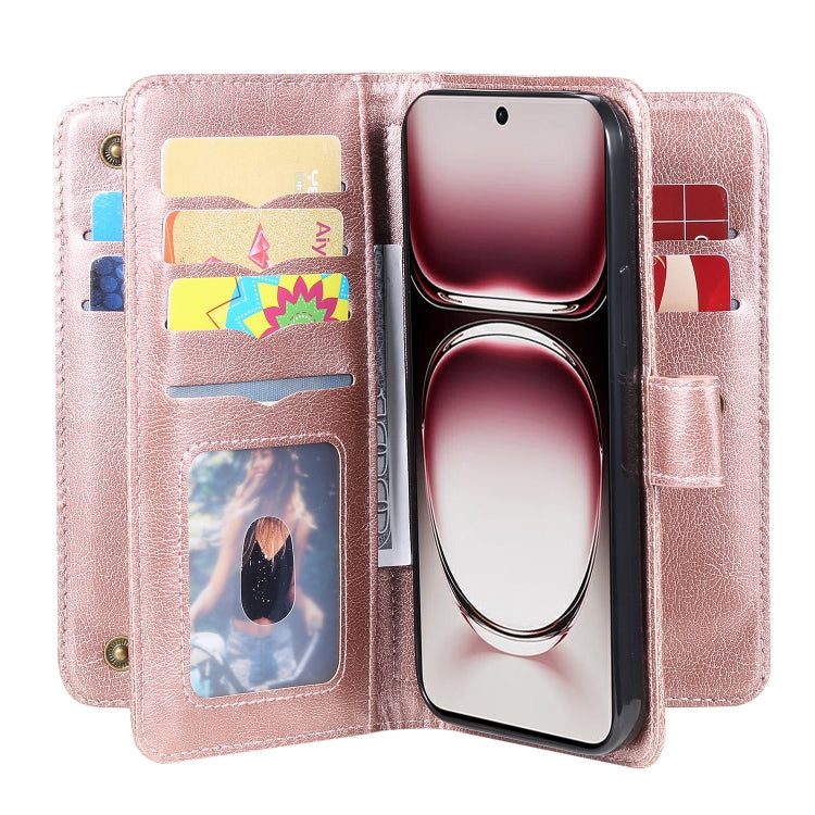 For OPPO Reno12 Pro Global Multi-Function Wallet 10 Card Slots Leather Phone Case